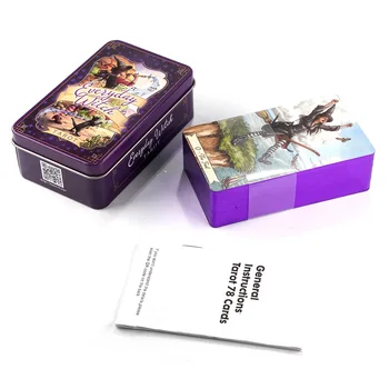Günlük cadı tarot kartları Yeni Başlayanlar için Klasik Tarot Güverte Kehanet kader Kurulu Oyunu bir Teneke Metal Kutu ile kağıt manuel