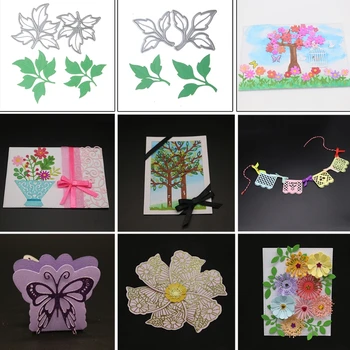 Çiçekler Kesme Ölür Stencil DIY Scrapbooking Kabartma Albümü Kağıt Kartı Zanaat 0