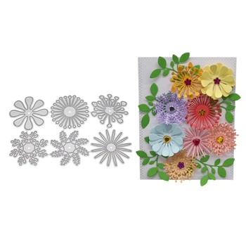 Çiçekler Kesme Ölür Stencil DIY Scrapbooking Kabartma Albümü Kağıt Kartı Zanaat 4