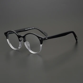 Anti mavi ışınları bilgisayar Gözlük ov5241 Gözlük Retro Yuvarlak Gözlük Marka Kadın Gözlük Moda Erkekler Optik gözlük çerçevesi 4