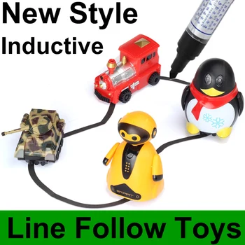 Büyülü parça oyuncaklar endüktif tank araba model araba robot penguen takip hattı çizdiğiniz zeka gelişimi çocuk oyuncağı