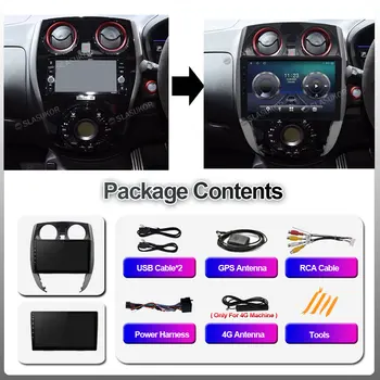 10 İNÇ Multimedya Navigasyon Android 10 GPS DVD Oynatıcı Nissan Note İçin Octa Çekirdek Araba Radyo Stereo Kafa ünitesi Video DSP HİÇBİR 2din