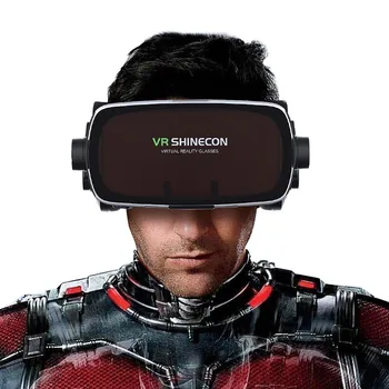 Yeni Oyun Severler VR Shinecon Sanal Gerçeklik 3D Gözlük Gözlüğü Karton Kulaklık Kutusu için 4.7-6.53 İnç Smartphone