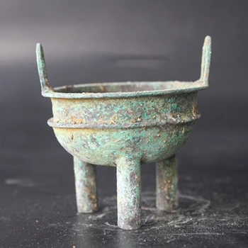 Koleksiyonu eski Çin bronzları, retro Han Hanedanı, mutfak eşyaları, üç ayaklı tripod, aromaterapi brülör, küçük süslemeleri 1