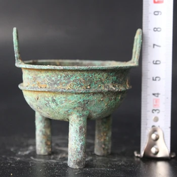 Koleksiyonu eski Çin bronzları, retro Han Hanedanı, mutfak eşyaları, üç ayaklı tripod, aromaterapi brülör, küçük süslemeleri 2