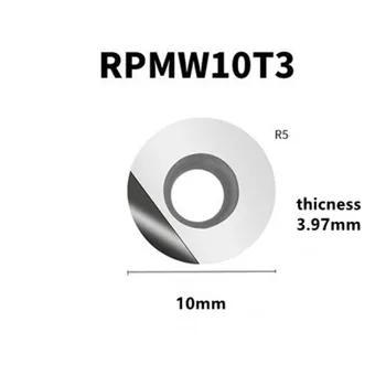 RPMW1204 RPMW10T3 Elmas Yuvarlak freze kesicisi PCD CNC Eklemek Alüminyum Alaşımlı Pirinç Torna Dönüm Araçları