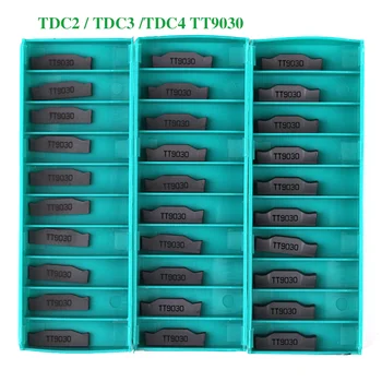 10 adet TDC2 TDC3 TDC4 TT9030 TT9080 Karbür Uçlar 2mm 3mm 4mm Planya Bıçakları CNC torna Kanal Açma kesici aletler için Tutucu 4