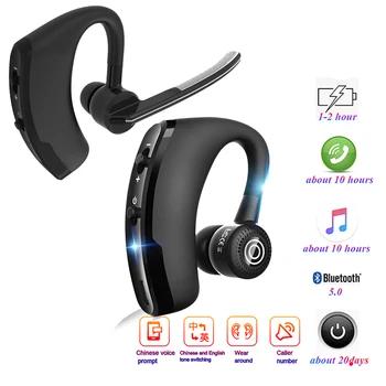 V8 spor Blutooth Kulaklık Kablosuz Stereo HD Mic Kulaklık Bluetooth Eller Araç Kiti İçin Mic İle iPhone Samsung Huawei Telefon 0
