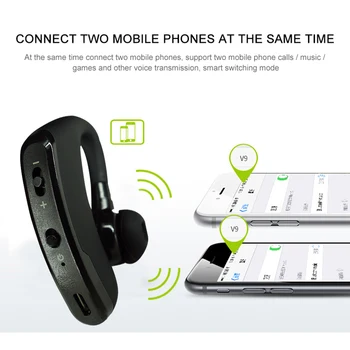 V8 spor Blutooth Kulaklık Kablosuz Stereo HD Mic Kulaklık Bluetooth Eller Araç Kiti İçin Mic İle iPhone Samsung Huawei Telefon 2