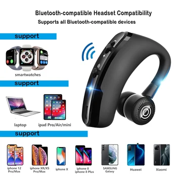 V8 spor Blutooth Kulaklık Kablosuz Stereo HD Mic Kulaklık Bluetooth Eller Araç Kiti İçin Mic İle iPhone Samsung Huawei Telefon 4