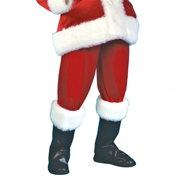 5 Adet S-3XL Yetişkin Noel Noel Baba Kostüm Erkekler ve Kadınlar İçin Noel Baba Rol Cosplay süslü elbise Takım Elbise Peruk Sakal Kıyafet Yeni