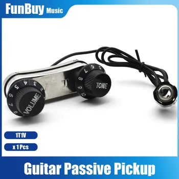 PS-700 Akustik Gitar Pasif EQ Preamp Piezo Pickup 500K 1V1T Ses ve Ton Kontrol Düğmesi Guitarra Aksesuarları