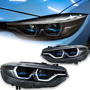 AKD Araba stil Kafa Lambası BMW için F32 LED Far Lazer Tasarım F36 F80 F33 DRL 425i 428i 430i 435i Dinamik Sinyal Otomotiv