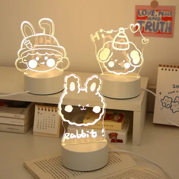 Çocuk Doğum Günü Hediyeleri 3D LED Gece Lambası Ayı Astronot Masa Süsü Yenilik Aydınlatma USB Plug-in Yatak Odası Dekoratif Lamba