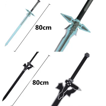 1: 1 80cm Kılıç Sanatı Kılıç SAO Koyu İtici ve Asuna Kirigaya Kazuto Aydınlatıcı Silah Aksiyon Figürü Kılıç PU Cosplay oyuncak 2
