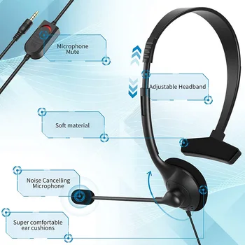 Operatör Kulaklık Kafa monte Gürültü Önleyici Mikrofon İle Tek kulak Telefon Net Çağrı Kulaklık Tek Taraflı Kulaklık