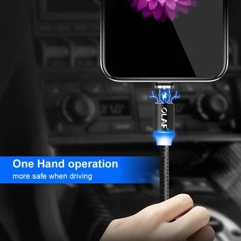 OLAF Manyetik Kablo mikro usb Tip C Hızlı şarj adaptörü Mikro Usb Tip-C Mıknatıs Şarj USB C iphone Huawei Samsung xiaomi