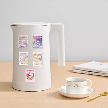 Hello Kitty Kuromi Sanrio Sticker Graffiti Kırtasiye Goo Kart Dıy Bagaj Kahve Fincanı El Hesabı Etiket Toplu Hediye 1