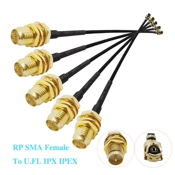 100 Adet RP SMA Dişi U. FL / IPX / IPEX UFL SMA Dişi RG1. 13 Anten RF Kablo Düzeneği RP-SMA-K / SMA-K Mini PCI PCIe FPV için