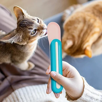 Evcil hayvan besleme kaşığı Kedi Şerit Sıkacağı Yavru Kitty Sıvı mama besleyici Çok Kullanımlı Mini Pet konserve Açacağı Yeme Malzemeleri Yavru Kediler