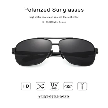 KINGSEVEN Yeni Alüminyum Marka Yeni Polarize Güneş Gözlüğü Erkekler Moda güneş gözlüğü Seyahat Sürüş Erkek Gözlük Oculos N7188 0