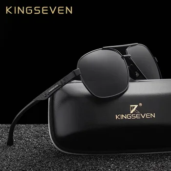 KINGSEVEN Yeni Alüminyum Marka Yeni Polarize Güneş Gözlüğü Erkekler Moda güneş gözlüğü Seyahat Sürüş Erkek Gözlük Oculos N7188 1