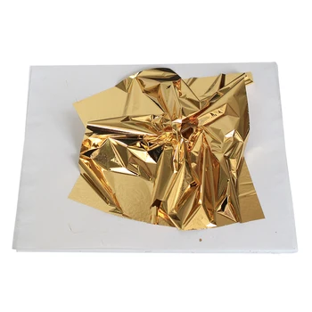 500 ADET 13X13. 5cm B Altın Folyo Kağıt Altın Yaprak Levhalar Sanat ve Zanaat Mobilya Tırnak Dekorasyon Boyama Potal Yaldız Altın Kağıt
