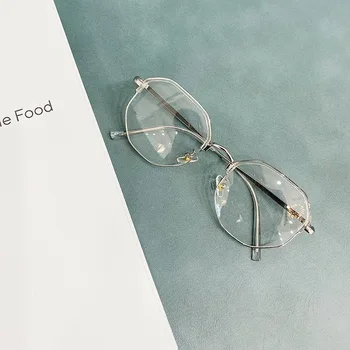 2020 yeni Metal Anti-mavi Miyopi Gözlük Kadın ve Erkek Büyük Boy Gözlük Çerçevesi Miyop Reçete Gözlük Diyoptri UV400