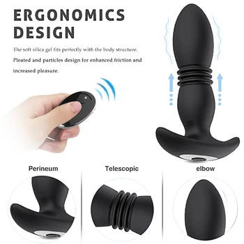 Kablosuz Erkek Anal Plug Vibratörler Erkekler için prostat masaj aleti Masturbators Kadın Vajina Stimülatörü Yapay Penis Anüs Popo Seks Oyuncakları Yetişkinler için