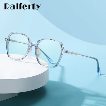 Ralferty dekoratif parlama Önleyici kadın gözlük şeffaf Büyük kare çerçeve mavi ışık bilgisayar gözlükleri kadın güvenlik gözlükleri 5