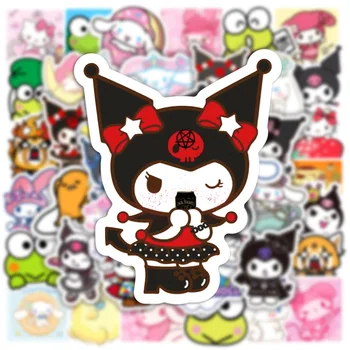 100 Adet Kawaii Cinnamoroll Kuromi Benim Melody Kittys Sanrioed Anime Çıkartmalar Estetik Sevimli Su Geçirmez Graffiti Çıkartmalar Çocuk Oyuncakları 2