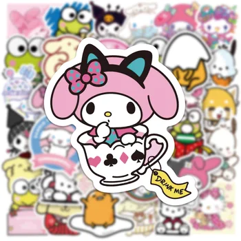 100 Adet Kawaii Cinnamoroll Kuromi Benim Melody Kittys Sanrioed Anime Çıkartmalar Estetik Sevimli Su Geçirmez Graffiti Çıkartmalar Çocuk Oyuncakları 4