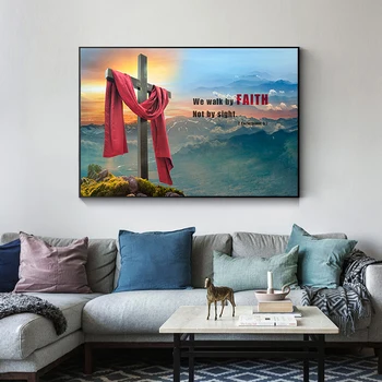 Modern Hıristiyan Manzara Posterler Baskı Resim Motivasyon duvar sanatı İlham Tuval Resimleri ıçin Oturma Odası Ev Dekor