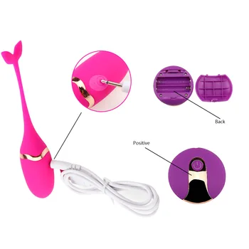 USB Kegel Egzersiz 10cm Kablosuz Balık Atlama Yumurta Vibratör Uzaktan Kumanda Vücut Masajı Kadınlar için Yetişkin Seks Oyuncak Ürün Aşk oyunları 4