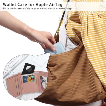 Cüzdan Kılıf Apple Airtag Bulucu İzci anti-kayıp Cihaz Kredi Kartı Tutucu Cüzdan Klip Silikon Koruyucu Aksesuarları