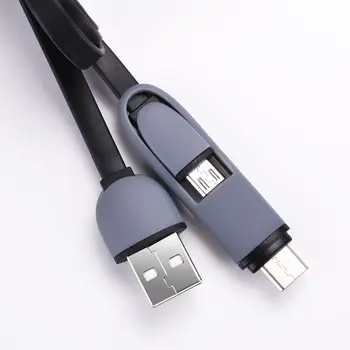 2 İn 1 USB Mikro USB Tip C Kurşun USB-C Hızlı Kablosu Hızlı Şarj Kablosu Güç Sync Şarj Kablosu Huawei Xiaomi Samsung LG HTC 4