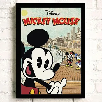 Tuval Boyama Disney Anime Mickey Mouse Aslan Kral Posterler ve Baskılar duvar sanatı Resimleri için Oturma Çocuk Ev Dekorasyon