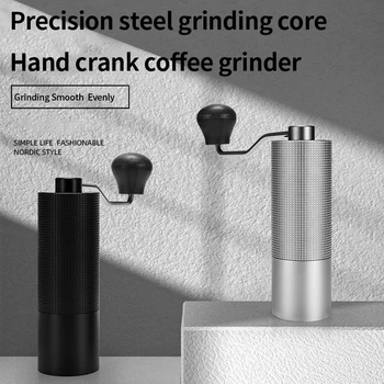 Manuel K6 K7 Değirmeni Kahve Değirmeni 커피 그라인더 Paslanmaz Çelik Titanyum Kaplama Çapak Taşınabilir Açık Profesyonel Kahve Makinesi