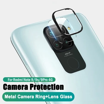 Redmi için Not 9 / 9s 9Pro Max Metal Kamera Lens Koruyucu Halka Kapak Anti-scratch Temperli Cam Redmi İçin Not 9Pro Max 4G