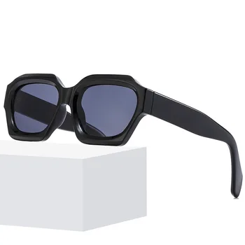 D & T 2022 Yeni Moda Altıgen Güneş Gözlüğü Kadın Erkek Vintage PC Lens Çerçeve Kalkanı Trend Ürünleri Lüks Model Gözlük UV400