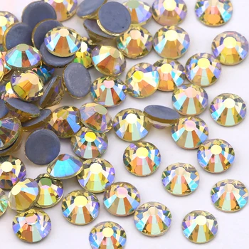 Jonquıl AB Sıcak düzeltme yapay elmas SS6-SS30 Kristal Cam Demir On Taş İçin Giysi Düğün Giyim DIY Dekorasyon