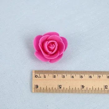 100 Adet / grup 3 cm Mini PE Köpük Gül Yapay Çiçek Kafa Ev Dekorasyon Düğün Çelenk Malzemeleri DIY El Sanatları Toptan