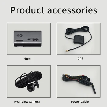 Bluavido 4G Mini Dash Kamera İle Ön + İç Kamera Kayıt 24 H Park WiFi Canlı Monitör Araba Video Kaydedici Kutusu GPS Pozisyon