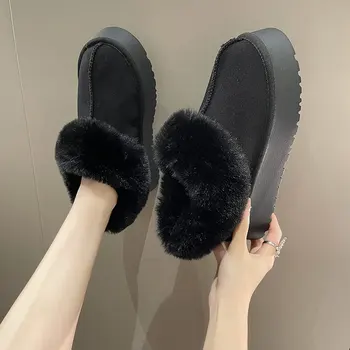 Yeni kar botu Tarzı Kısa Mini Kış Koyun Derisi Çizmeler Kadın Su Geçirmez Doğal Yün yarım çizmeler Kürk Astarlı Ayak Bileği Sıcak düz ayakkabı 1