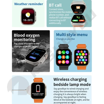 Akıllı saat 8 ultra Yeni Kablosuz Ücretleri NFC Erkekler Kadınlar SmartWatch 8 Cevap Çağrı 60 + Spor Modları İzle 8 PK IWO13 DT8 Max