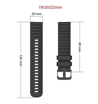 18mm / 20mm / 22mm Kayış Samsung Galaxy İzle 4 klasik 42mm 46mm smartwatch Silikon Spor correa Bilezik Huami GTR 42mm bant