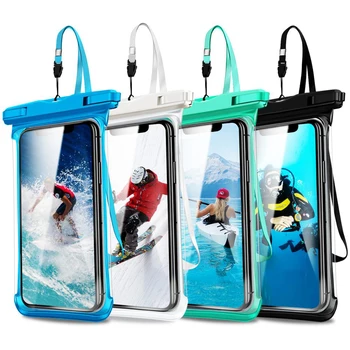 Su geçirmez telefon kılıfı Cep Akıllı Telefonlar Kuru Kılıfı Kapak poco x3 pro Temizle Tam Şeffaf Görünüm Yüzme Çantaları Coque su 0