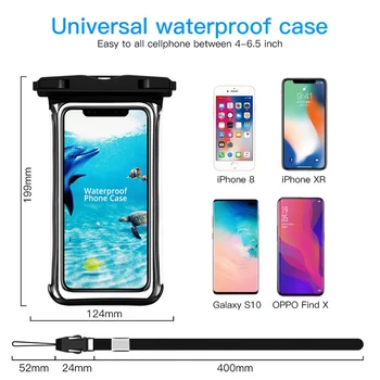 Su geçirmez telefon kılıfı Cep Akıllı Telefonlar Kuru Kılıfı Kapak poco x3 pro Temizle Tam Şeffaf Görünüm Yüzme Çantaları Coque su 5