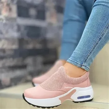 2021 Yeni Moda Kadınlar rahat ayakkabılar Platformu Düz Renk Flats Bayanlar Ayakkabı Rahat Nefes Takozlar Bayanlar Yürüyüş Spor Ayakkabı
