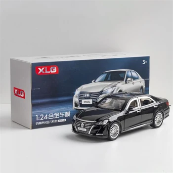 1/24 Alaşım DieCast XLG Toyota Crown Model Oyuncak Araba Simülasyon ses ışık Geri Çekin Koleksiyonu Oyuncak Araç Çocuk Hediyeler için